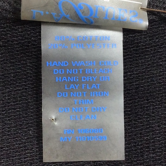 VTG 90s L.A.BLUES ‘Active’ Black Silver Sequin Hoodie Jacket with Pockets - Picture 4 of 7